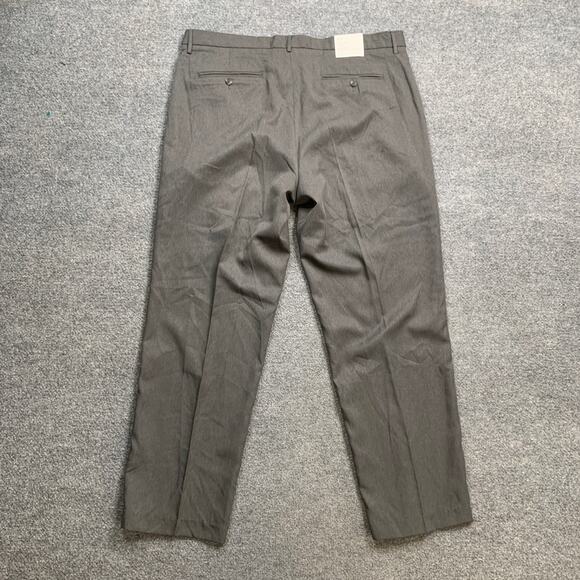 Calvin Klein Pants Mens 38 Grey Straight Fit Flat Front Formal Business Dress - Picture 9 of 13